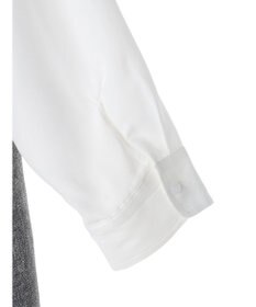 Green Parks ＳＥＴ２点Ｖネックベスト＋７分袖ミディシャツワンピース