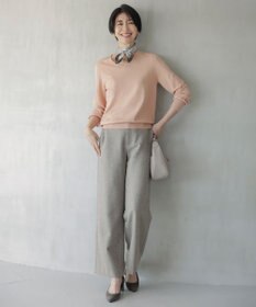 J.PRESS LADIES ネップヘリンボーンワイドパンツ