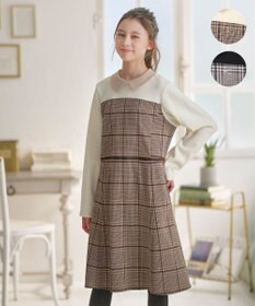 組曲 KIDS 【150-160㎝】レディチェック ワンピース