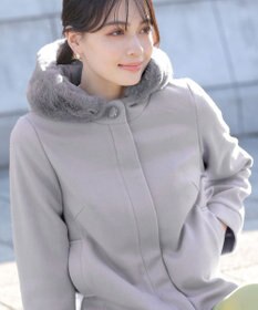 Tiaclasse エコファー付きフードショートコート