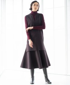 自由区 【XSサイズ～/洗える】ベアテレコ ボトルネック カットソー