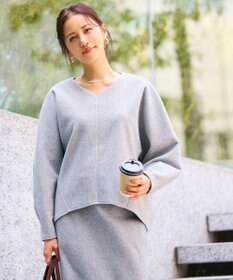 #Newans 【洗濯機可能/セットアップ】コクーンシルエットエアリープルオーバー