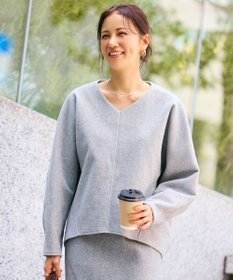 #Newans 【洗濯機可能/セットアップ】コクーンシルエットエアリープルオーバー