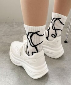 WEGO ニュアンスリブ底パイルクルーソックス