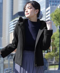 Tiaclasse エコファー付きフードショートコート