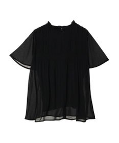 earth music&ecology マジョリカプリーツ半袖ブラウス