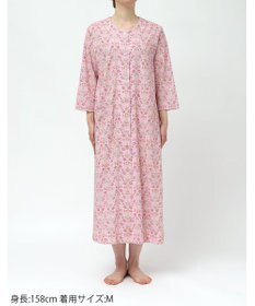 WACOAL ワンピース 綿100%(本体) 天竺素材 ミントン 7分袖 長袖 ロング丈 レディース NNT268 /ワコール