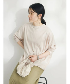 CRAFT STANDARD BOUTIQUE シルケット天竺　フロントギャザーＢＩＧ　Ｔｅｅ　Ｌ／Ｓ