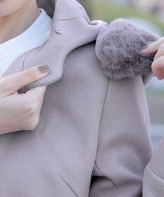 Tiaclasse エコファー付きフードショートコート