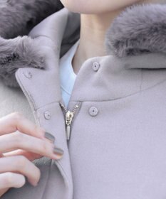 Tiaclasse エコファー付きフードショートコート