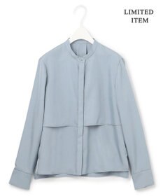 ICB 【WEB限定・洗える】シルキーツイル  クロップドシャツ