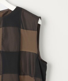 自由区 【洗える】ブロンズチェックジャガード ワンピース