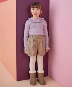 ANY KIDS ミニ丈 へリンボン キュロット