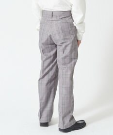 WEGO 【SCHOOLITEM】メンズスクールチェックセミワイドスラックス