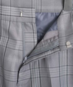 WEGO 【SCHOOLITEM】メンズスクールチェックセミワイドスラックス