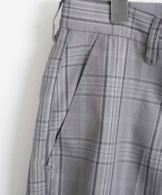 WEGO 【SCHOOLITEM】メンズスクールチェックセミワイドスラックス