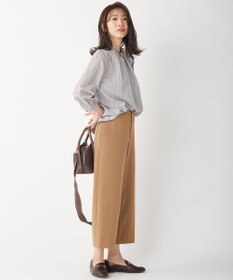 J.PRESS LADIES 【洗える】T/Rアルガンシルク ワイド パンツ