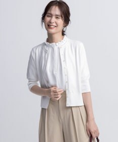 組曲 L ドライタッチ 5分袖カーディガン