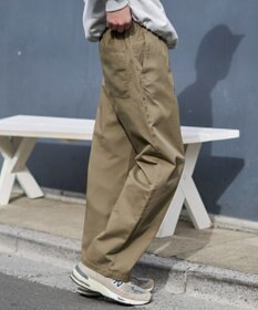 WEGO 【ユニセックス着用ITEM/XSSMLサイズ展開/ウエストゴム】ユルフィットコットンイージーパンツ