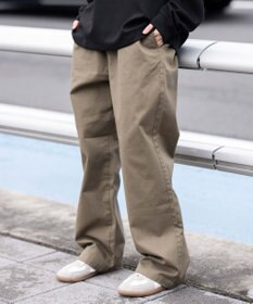 WEGO 【ユニセックス着用ITEM/XSSMLサイズ展開/ウエストゴム】ユルフィットコットンイージーパンツ