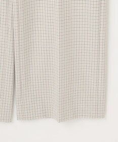 自由区 L TRギャバチェック柄ストレート パンツ