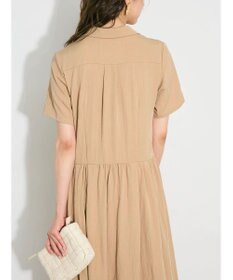 Green Parks ローウエスト切替開襟シャツワンピース