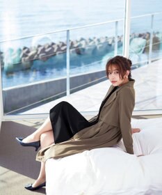 Tiaclasse 【洗える】フレアトレンチコート