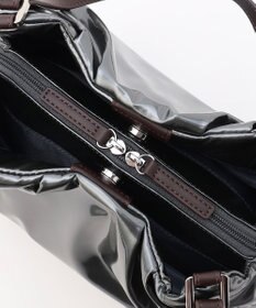 LA BAGAGERIE ソフトエナメル2WAYハンドバッグ Mサイズ