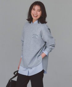 UNFILO BEAUTY FORM JERSEY 刺繍ロゴ プルオーバー TOPグレー