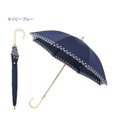 MOONBAT DAKS 晴雨兼用日傘 長傘 ドット ジャカード ボーラ刺繍