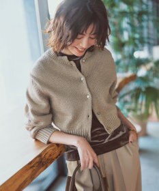 uncrave グロッシー ニット カーディガン（uncrave WHITE）