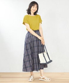 ANY 【ウエストゴム】イージーケアチェック スカート