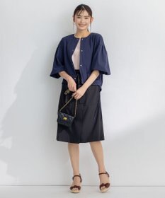 組曲 【汗ジミ防止・撥水】GIZAプレーティング天竺 袖フレア Tシャツ