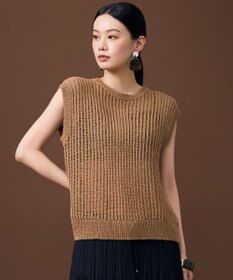 自由区 S 【レイヤード・旬スタイル】リネンコットン ベスト