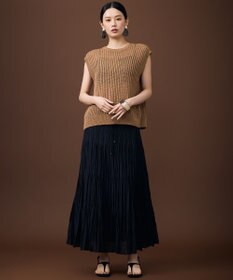 自由区 S 【レイヤード・旬スタイル】リネンコットン ベスト