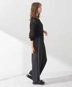 earth music&ecology 接触冷感シアークルーニットカーディガン