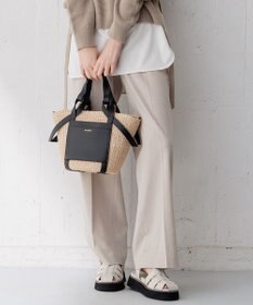 23区 【洗える/セットアップ対応】アイアスマットストレッチ セミワイド パンツ