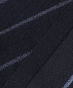 JOSEPH ABBOUD 【洗える】コットンカスリボーダー クルーネック ニット