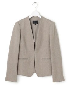 23区 S 【洗える】ウールライクカルゼ ノーカラージャケット
