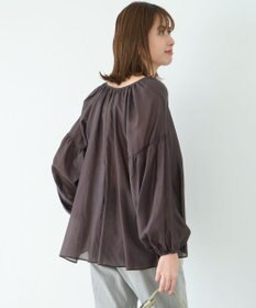 UNFILO シアーギャザーブラウス