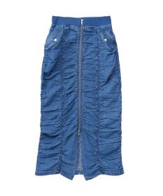 Green Parks ・ＳＵＧＡＲ　ＳＰＯＯＮデニムフロントＺＩＰナロースカート