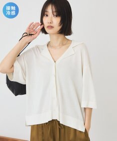 AMERICAN HOLIC 襟付き5分袖ニットカーディガン