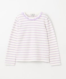 ANY KIDS リボン×ボーダー長袖Tシャツ