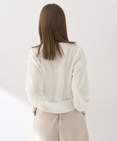 earth music&ecology 接触冷感シアークルーニットカーディガン