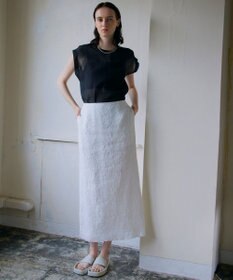 NAVE 【Nave・洗える/シアー素材】クラッシュオーガンジー スカート