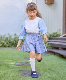 ANY KIDS フラワー 刺繍 キュロット