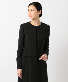 組曲 NOIR 【洗える】ウォッシャブルストレッチバーズアイ　ジャケット＋ワンピース