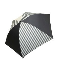 +RING UNISEX プラスリング 簡単開閉式折傘55cm BLK-STP T1383