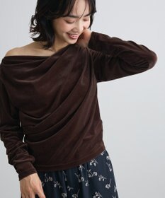Green Parks 【WEB限定】シアーベロアオフショル長袖プルオーバーⅡ
