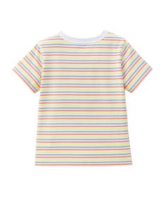 MIKI HOUSE HOT BISCUITS 【70-120cm】 みじんボーダー ワンポイント刺繍 半袖Tシャツ